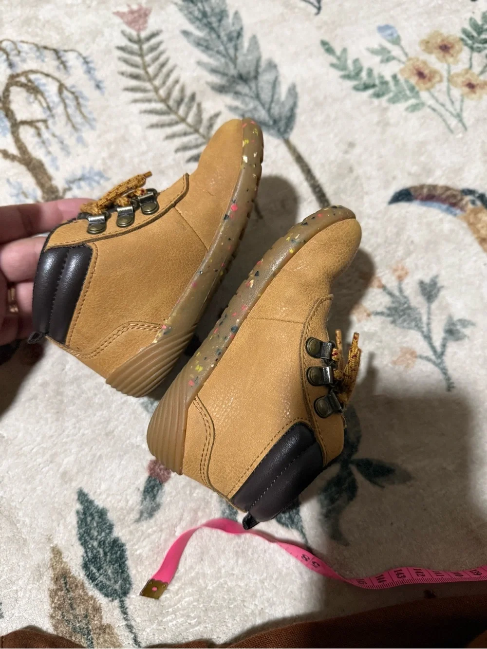 Merrel Kids Tan Lace-Up Leather Boots - Durable Outdoor Style 7